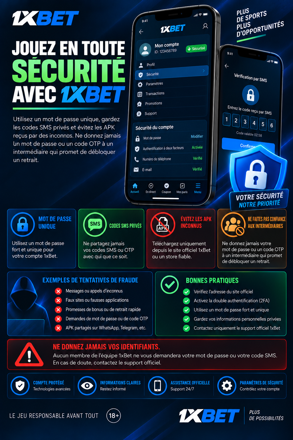 Sécurité 1xBet APK